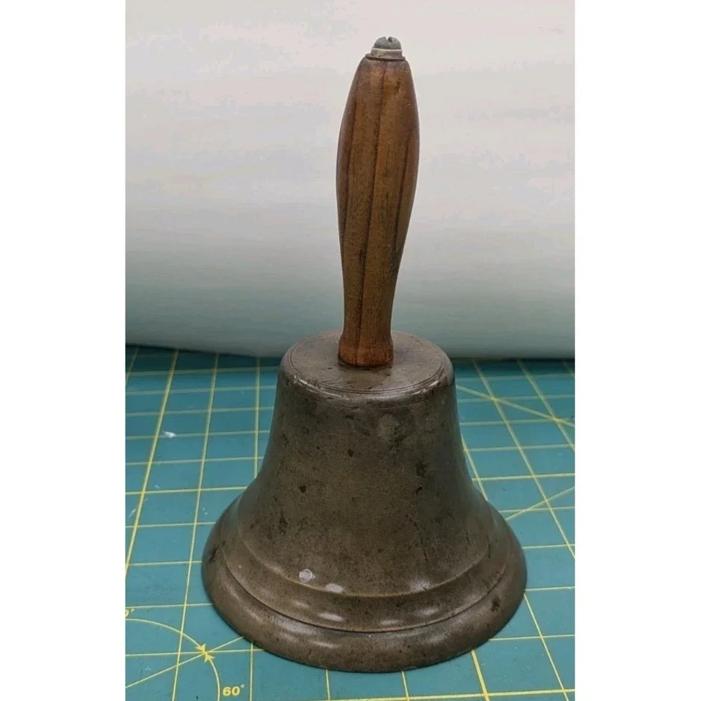 Vintage Brass School Bell 8